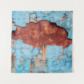 Tenture Blue paint and rust texture old, paint, texture, a (Devant)