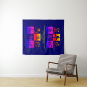 Tenture Blue personnalisé Zodiaque chinois (En situation (horizontale))