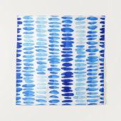 Tenture Blue Raindrops : Aquarelle sans couleur Abstrait (Devant (Horizontal))
