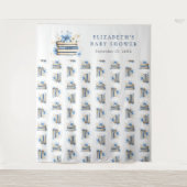 Tenture Blue Storybook Baby Shower Backdrop (Devant)