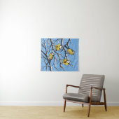 Tenture Blue tit birds en hiver (En situation (horizontale))