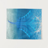 Tenture Blue Tribal Stingray (Devant (Horizontal))