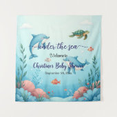Tenture Blue Under the Sea Baby shower Accueil (Devant)