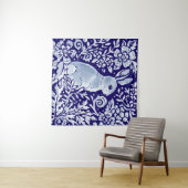 Tenture Blue & White Rabal Floral Woodland Delft Dedham (En situation (horizontale))