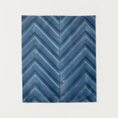 Tenture Blue wooden chevron wall (Devant)