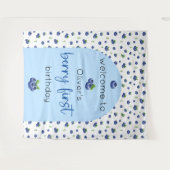 Tenture Blueberry 1er Anniversaire Berry Première toile de (Devant (Horizontal))