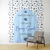 Tenture Blueberry Birthday Berry Sweet Backdrop (En situation)