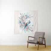 Tenture Bluebird Blossom Watercolor Serenity (En situation (horizontale))
