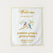 Tenture Bluebirds Wedding Backdrop (Devant)