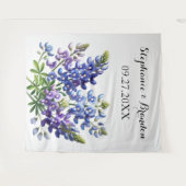 Tenture Bluebonnets Blue Floral Texas Mariage Photo Booth (Devant (Horizontal))