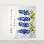 Tenture Bluebonnets Blue Floral Texas Mariage Photo Booth (Devant)