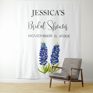 Tenture Bluebonnets Fleurs Fête des mariées Affiche de bie