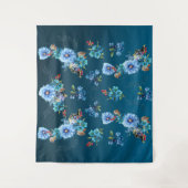 Tenture Blues de Cornflower en aquarelle (Devant)