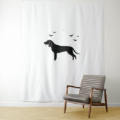 Tenture Bluetick Chien - Halloween Lune Silhouette Classic (En situation)