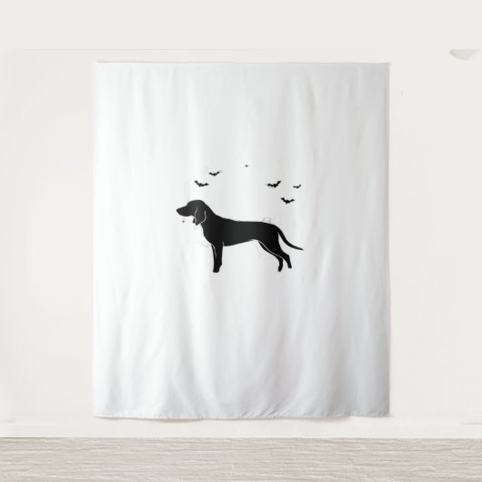 Tenture Bluetick Chien - Halloween Lune Silhouette Classic (Devant)