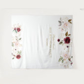 Tenture Blush Bordeaux Or Fleur 18 Anniversaire Photo Acce (Devant (Horizontal))