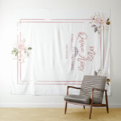 Tenture Blush Gold Fleurs Roses Or MIS QUINCE AÑOS (En situation (horizontale))