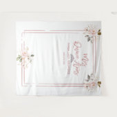 Tenture Blush Gold Fleurs Roses Or MIS QUINCE AÑOS (Devant (Horizontal))