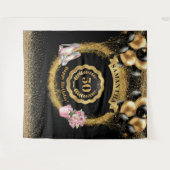 Tenture Blush High Heels Gold Balloons 50e fête d'annivers (Devant (Horizontal))