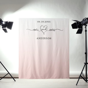 Tenture Blush rose or rose m. mrs coeur mariage