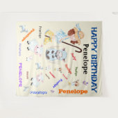 Tenture BO PEEP NURSERY RHYME Mot Cloud Nom Collage (Devant (Horizontal))