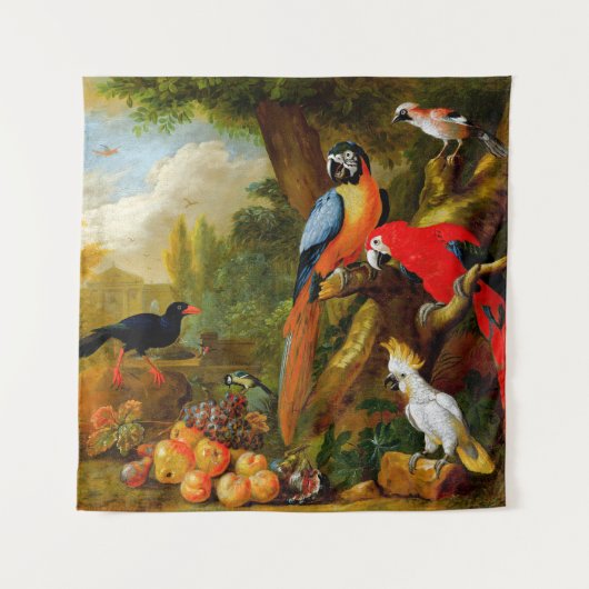 Tenture Bogdani Jakob Deux Macaws un Cockatoo (Devant)