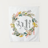 Tenture Boho Anniversaire Photo Booth Contexte Botanique (Devant)