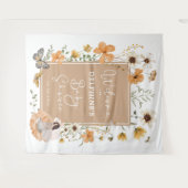 Tenture Boho Automne Fleur sauvage Fée Baby shower Bienven (Devant (Horizontal))