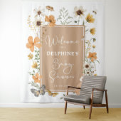 Tenture Boho Automne Fleur sauvage Fée Baby shower Bienven (En situation)