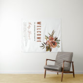 Tenture Boho Baby shower verdure rustique Adorable (En situation (horizontale))