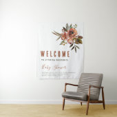 Tenture Boho Baby shower verdure rustique Adorable (En situation)