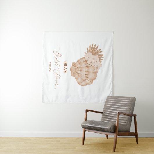 Tenture Boho Beach Seashell Fête des mariées Photo Context (En situation (horizontale))