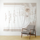 Tenture Boho Blanc Boho Arche Florale Arche fond (En situation (horizontale))