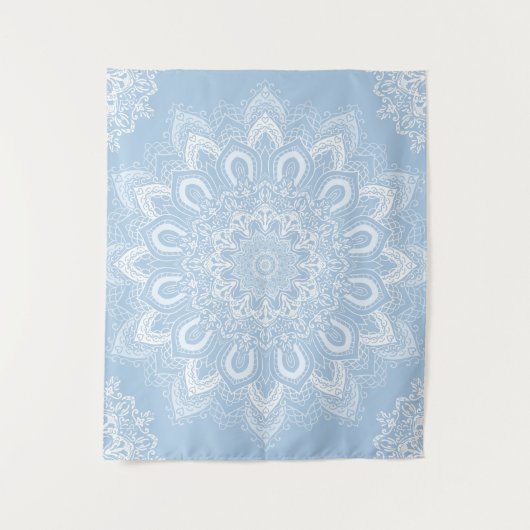 Tenture Boho bleu clair Mandala (Devant)