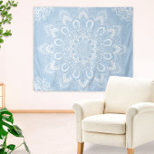 Tenture Boho bleu clair Mandala