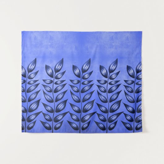 Tenture Boho Blue Plante Lover (Devant (Horizontal))