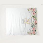Tenture Boho Blush rose floral or sage 20e anniversaire (Devant (Horizontal))