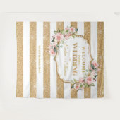 Tenture Boho Blush rose roses or parties scintillant rayur (Devant (Horizontal))