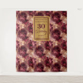 Tenture Boho Burgundy Gold Boho 30e anniversaire élégant (Devant)
