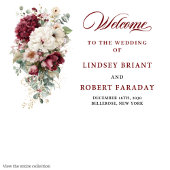 Tenture Boho Burgundy Jardin Blanc Rose Contexte Mariage