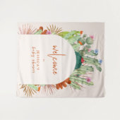 Tenture Boho Cactus Arch Desert Pampas Baby shower Bienven (Devant (Horizontal))
