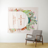 Tenture Boho Cactus Arch Desert Pampas Baby shower Bienven (En situation (horizontale))