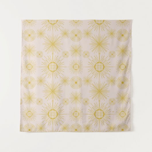 Tenture Boho Celestial Sun Stars Ivory Motif (Devant)