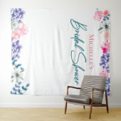 Tenture Boho Chic Aquarelle florale Douce Nuit de Mariage (En situation (horizontale))