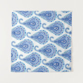 Tenture Boho Chic Paisley sans fil Oriental (Devant (Horizontal))