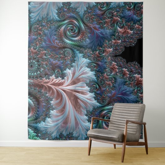 Tenture Boho coloré super Hippie Mandelbrot Fractal Art (En situation)