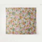 Tenture Boho Daisy Flowers les années 70 Floral Super (Devant (Horizontal))