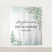 Tenture Boho Dusty Blue Backdrop Photo Booth pour Enterrem (Devant)