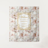 Tenture Boho Dusty Pink Ivory Mariage Tapestry (Devant)