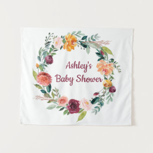 Tenture Boho Fall in Love Chic Automne Baby shower fond